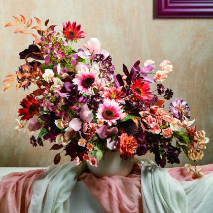 即日☆【造花】アスカ/スイトピー×10 ピーチクリーム/A-34997-4C - 花