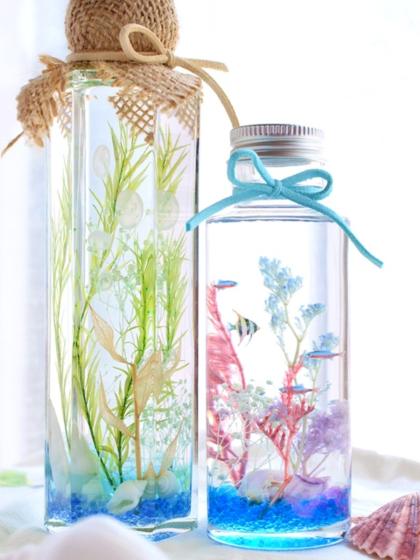 ◇ハーバリウム 300 春色ジニアのbottle *.:。✿*゜ 【公式通販】