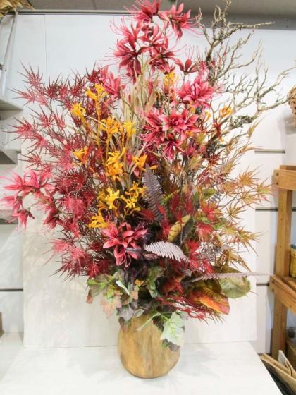 造花】YDM/カーリーファーンスプレー/FG-4908BUR - 花材通販はなどんや