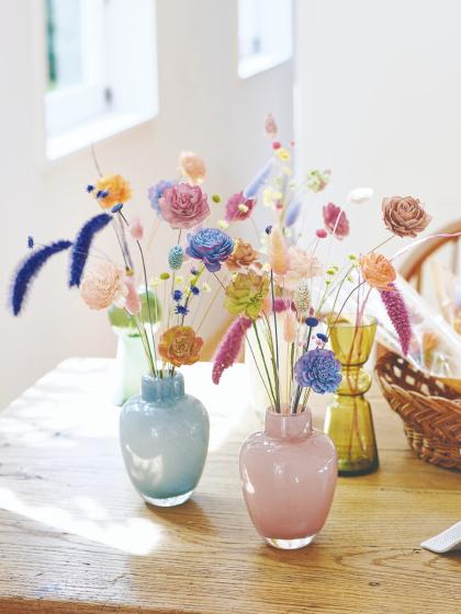 ハンドメイドフラワー】大地農園/ソーラーダリア・ツートン 10本