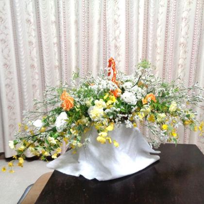 美品　ヴィンテージ　押し花　木製額　レースが上品な　花　ホワイト　花束 0_a49008f39c487c2d1620deb9b33b
