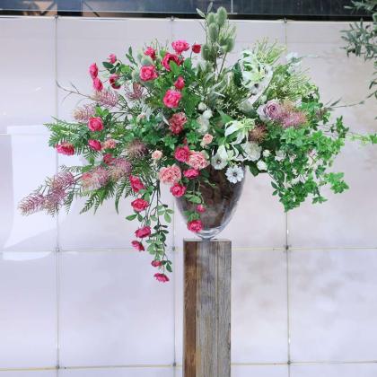 造花】YDM/オールドローズスプレー ピンクグリーン/FA7060-P/G - 花材