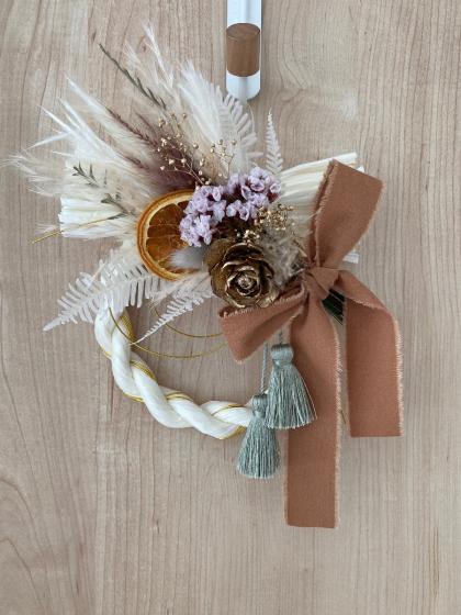 即日☆松村工芸/わらルックリース25 キナリ/25-3191-11 - 花材通販は