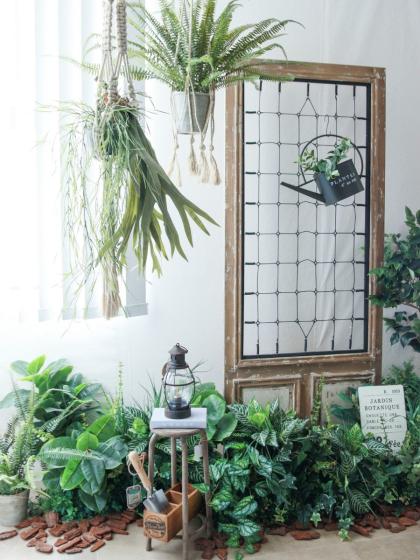 人工観葉植物】YDM/ウンベラータポット グリーン/GLA-1440-GR - 花材