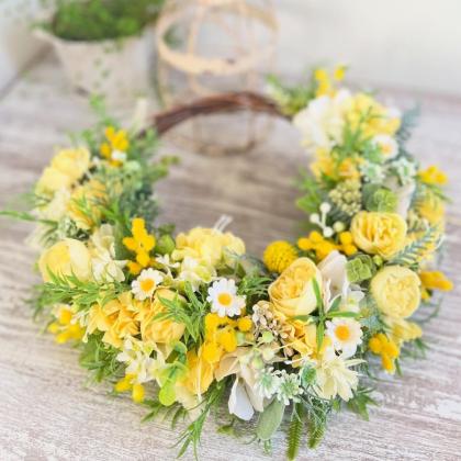 造花】アスカ/ミモザ(1束3本) イエロー/A-34193-10 - 花材通販はなどん