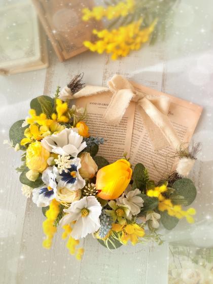 専用出品【ミモザ様】 アウトレット◎即日☆【造花】アスカ/ミモザ(1束3本) イエロー/A