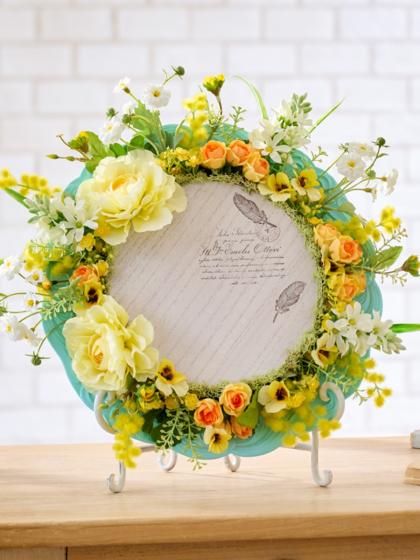 即日☆【造花】MAGIQ東京堂/ミルパンジーブッシュ #4 YELLOW イエロー