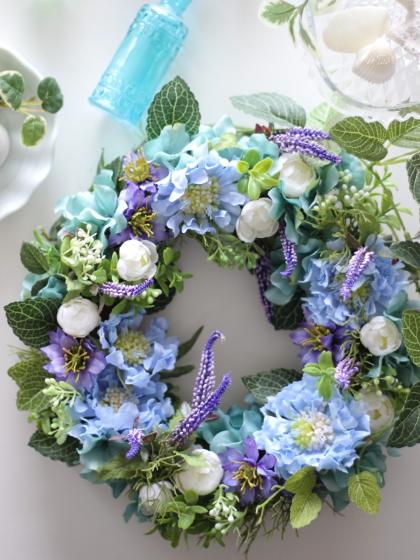 即日☆【造花】アスカ/ボックスウッドバンチ(1束5本) #052 ホワイト