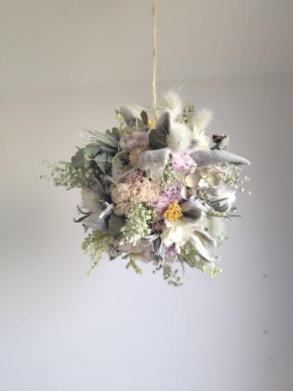 プリザーブド】大地農園/カシワバアジサイ・ヘッド 約2輪 オフホワイト