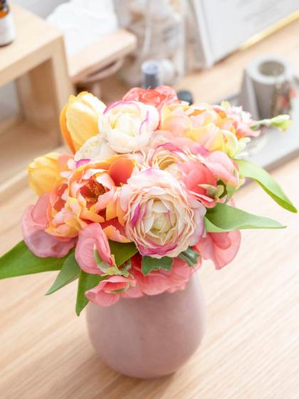 造花】YDM/スイングラナンキュラススプレー クリームピンク/FA-7366-C