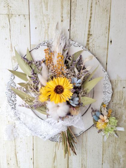 ♡はる様♡ご確認用☆ リメ缶３個セット☆植物柄 ꕤ•ᴗ• 即日☆ 【ハンドメイドフラワー】【小分け】大地農園/ソーラーひまわり