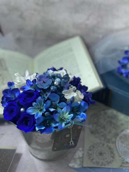 即日☆【造花】YDM/レアードハイドレンジアバンドル ダークブルー/FB