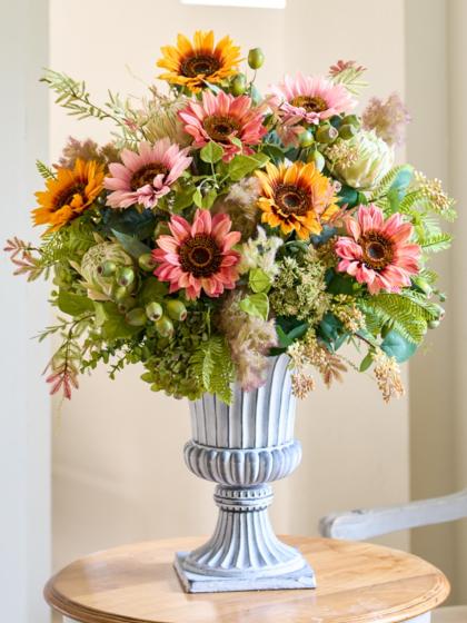 ☆手招きハチ☆ベージュマウアフラワー5点セット フラワーコサージュ＆パールヘアピン5点セット[tu569