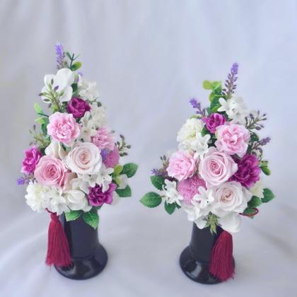 即日☆【造花】YDM/ミニローズスプレー ビューティー/FA-7151-BTY - 花