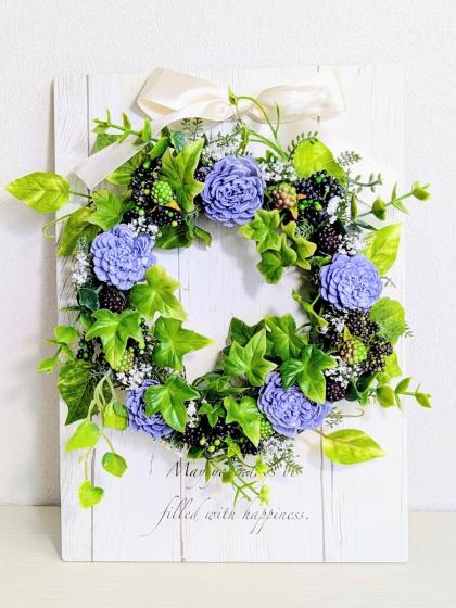 アーティフィシャル♡ ぶどうのオーバルリース アーティフィシャル♡ ぶどうのオーバルリース