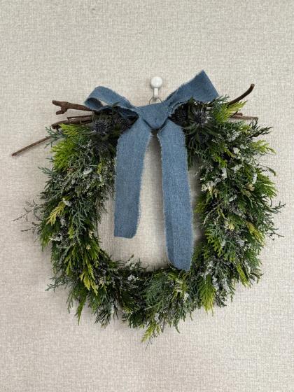 生花】ミモザのハーフムーンリース☆はなどんやキット - 花材通販は