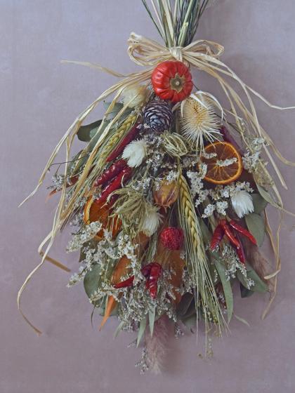 【一点物】★軍配ナズナ&カラーナズナ★ドライフラワー スワッグ ☆軍配ナズナ&カラーナズナ☆ドライフラワー スワッグ