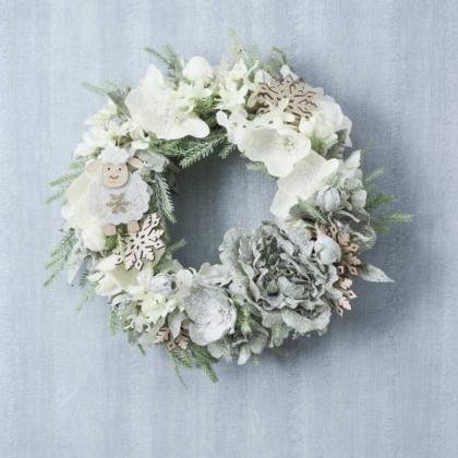 即日☆【造花】YDM/スノークリスマスローズスプレー ホワイト/FS-6167W