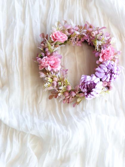 特価◎即日☆【造花】YDM/ツボミキクバンチ×3 ラベンダー/FB-2600-LAV