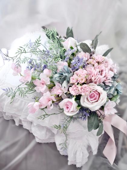 即日☆【造花】アスカ/ティーリーフブッシュ #053P グリーンパープル/A