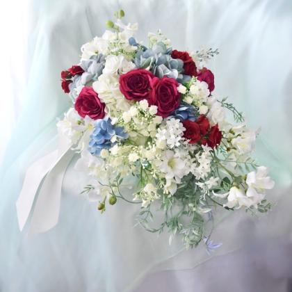 即日☆【造花】MAGIQ東京堂/ミルハイドレンジアブッシュ BLUE