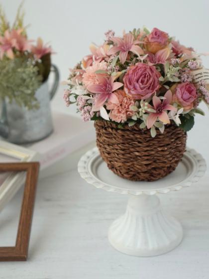 東京堂　高級造花　バラ　ローズ　パープル系　10本セット 東京堂 高級造花 バラ ローズ パープル系 10本セット