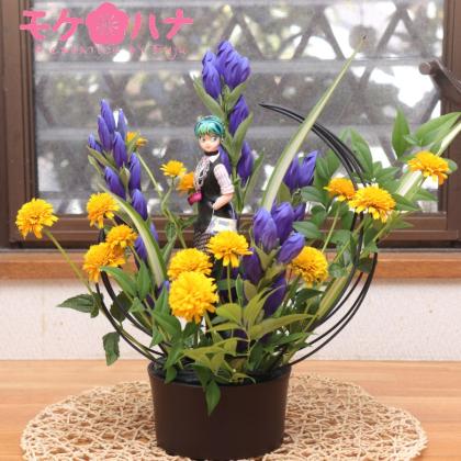 即日☆NatureDesigns/ワイヤー三日月・大 ブラック/40347 - 花材