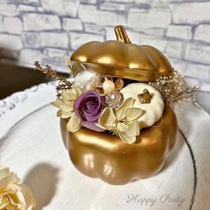 【未使用】ホワイトパンプキン型菓子入れ　2個セット pumpkin-white2.jpg