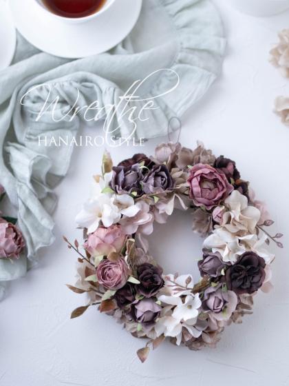 花a 即日☆【造花】アスカ/A-39578 ローズX5 つぼみX2 #028D ダ-クブラウン