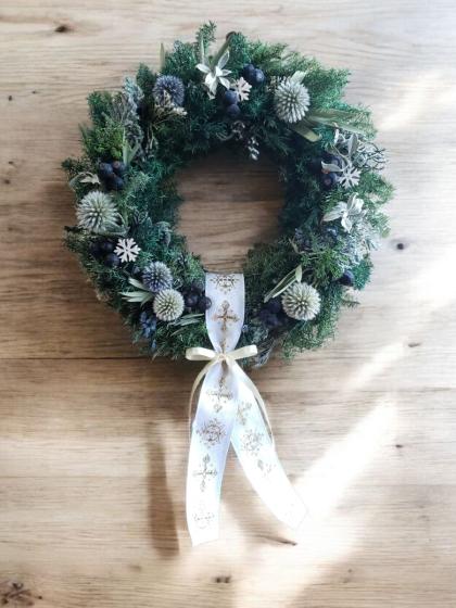 即日☆【ドライ】ルリタマアザミ 3本 /DN000007 - 花材通販はなどんや