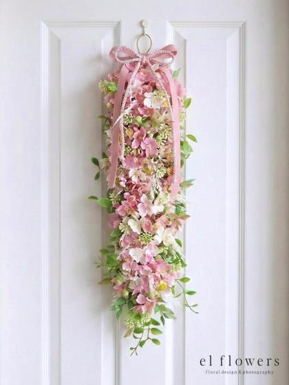 即日☆【造花】アスカ/しだれ桜×85 つぼみ×6 #001P ホワイトピンク/A