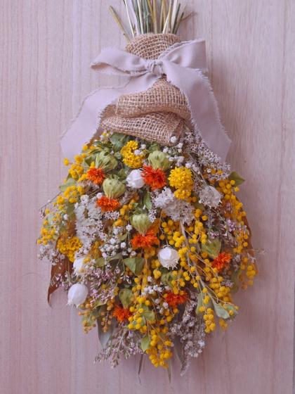 即日☆【ドライ】大地農園/グレビレア・ゴールド 2本 N/16200-000 - 花