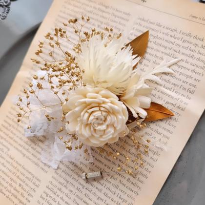 即日☆【ハンドメイドフラワー】大地農園/プチフラワー 15本 白/32140