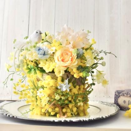 即日☆【造花】MAGIQ東京堂/ブライトミモザ YELLOW 1/FM002193 - 花材