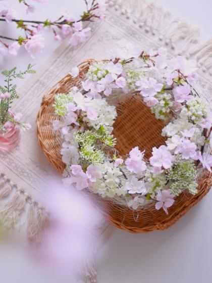 造花】アスカ/桜×50 ホワイトピンク/A-34775-1P - 花材通販はなどんや