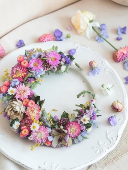 花々のリースpt リース ＜ Floral Happiness